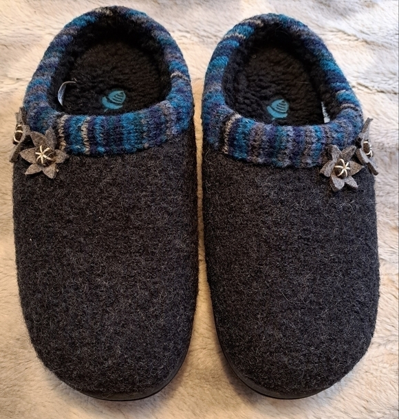Acorn Wool Hood Back Slippers   Size 5/6 - Picture 2 of 9
